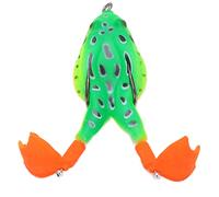 Thunder Frog Baits Soft Frogs Baits Floating Water Fishing Lures with Double Propellers Legs for Bass Snakehead Salmon Fishing PVC Material 9.5cm (2#Color)
