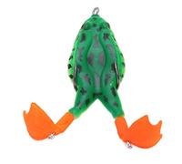 Thunder Frog Baits Soft Frogs Baits Floating Water Fishing Lures with Double Propellers Legs for Bass Snakehead Salmon Fishing PVC Material 9.5cm (4#Color)