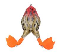 Thunder Frog Baits Soft Frogs Baits Floating Water Fishing Lures with Double Propellers Legs for Bass Snakehead Salmon Fishing PVC Material 9.5cm (5#Color)