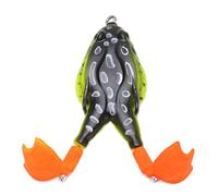 Thunder Frog Baits Soft Frogs Baits Floating Water Fishing Lures with Double Propellers Legs for Bass Snakehead Salmon Fishing PVC Material 9.5cm (3#Color)