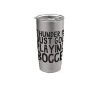 Thunder Is Just God Playing Bocce Ball Jack Bocci Game Bocce Vaso térmico de acero inoxidable de doble pared