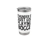 Thunder Is Just God Playing Bocce Ball Jack Bocci Game Bocce Vaso térmico de acero inoxidable de doble pared