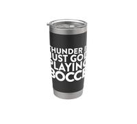 Thunder Is Just God Playing Bocce Jack Bocci Game Bocce Vaso térmico de acero inoxidable de doble pared