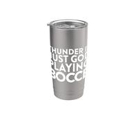 Thunder Is Just God Playing Bocce Jack Bocci Game Bocce Vaso térmico de acero inoxidable de doble pared