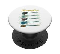 Thunder Tone Lightning Guitarra Amante Músicos Eléctricos Rock PopSockets PopGrip Adhesivo