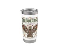 Thunderbird Espíritu del Noroeste Nativo Americano Gráfico Vaso térmico de acero inoxidable de doble pared
