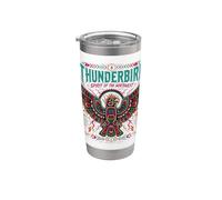 Thunderbird Espíritu del Noroeste Nativo Americano Gráfico Vaso térmico de acero inoxidable de doble pared