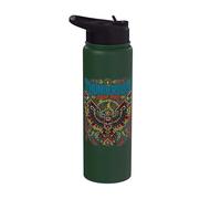 Thunderbird Storm Spirit estilo nativo americano punk rock art Stainless Steel Insulated Water Bottle