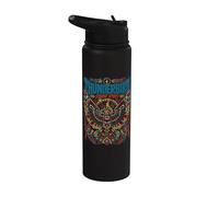 Thunderbird Storm Spirit estilo nativo americano punk rock art Stainless Steel Insulated Water Bottle