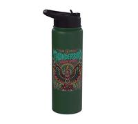 Thunderbird Storm Spirit estilo nativo americano punk rock art Stainless Steel Insulated Water Bottle