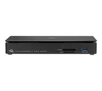 OWC Thunderbolt Pro Dock - 2X Thunderbolt 3 (USB-C), 1x USB 3.2 Gen 2 Tipo-C, 3X USB 3.2 Gen 2 Tipo-A, 1x DisplayPort, 1x 10 Gigabit Ethernet (10GbE), 1x Ranura para CFexpress, 1 Ranura para SD Black