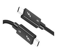 Thunderbolt 5 Cable, Ultra High Speed 80Gbps USB C Thunderbolt 5 Cable con carga rápida PD de 240 W, pantalla de 16 K/8 K, 5 cables para MacBook, ordenador portátil, monitor, estación de acoplamiento