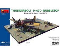 Mini Art 48018 1/48 Thunderbolt P-47D Bubbletop Con Base Y Accesorios. Gran Set