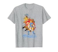 Thundercats Lion-O and The Sword of Omens Camiseta, Hombre, Gris Jaspeado, L