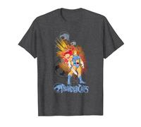 Thundercats Lion-O and The Sword of Omens Camiseta, Hombre, Jaspeado Oscuro, 5XL