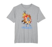 Thundercats Lion-O and The Sword of Omens Camiseta, Hombre Tallas Grandes, Gris Jaspeado, 5X Alto