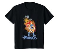 Thundercats Lion-O and The Sword of Omens Camiseta, Niños, Negro, 12 años