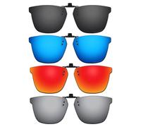 ThunderClap Gafas de sol polarizadas abatibles con clip para Oakley Centerboard OX8163 de 55 mm, para hombres y mujeres, protección UV, Negro concha + gris definitivo + azul géiser + rojo aurora