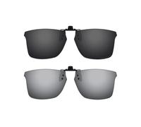 ThunderClap Gafas de sol polarizadas con clip abatibles compatibles con Ray-Ban RB7047 de 56 mm/RX7047 de 56 mm, para hombres y mujeres, protección UV, Negro concha + gris definitivo, RB7047 56mm