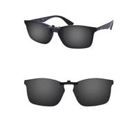 ThunderClap Gafas de sol polarizadas con clip compatibles con Ray-Ban RB7047 de 54 mm, para hombres y mujeres, protección UV, Negro concha, RB7047 54mm