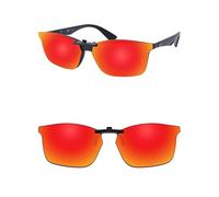 ThunderClap Gafas de sol polarizadas con clip compatibles con Ray-Ban RB7047 de 54 mm, para hombres y mujeres, protección UV, Aurora Roja, RB7047 54mm