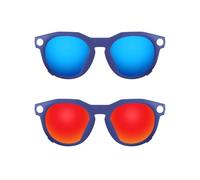 ThunderClap Gafas de sol polarizadas con clip de montaje externo para Oakley Meta HSTN OW8002 de 51 mm, para hombres y mujeres, protección UV, Azul géiser + rojo aurora, Meta HSTN