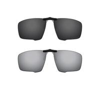 ThunderClap Gafas de sol polarizadas con clip para Oakley Crosslink Zero Asian Fit OX8080 de 58 mm, para hombres y mujeres, protección UV, Negro concha + gris definitivo, Crosslink Zero Asian Fit