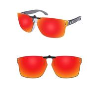 ThunderClap Gafas de sol polarizadas con clip para Oakley Holbrook RX OX8156 de 56 mm, para hombres y mujeres, protección UV, Aurora Roja, Holbrook RX OX8156 56mm