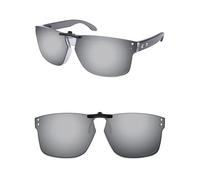 ThunderClap Gafas de sol polarizadas con clip para Oakley Holbrook RX OX8156 de 56 mm, para hombres y mujeres, protección UV, Gris definitivo, Holbrook RX OX8156 56mm