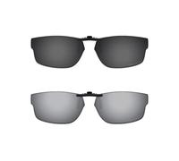 ThunderClap Gafas de sol polarizadas con clip para Oakley Socket 5.0 OX3217 de 53 mm, para hombres y mujeres, protección UV, Negro concha + gris definitivo, Socket 5.0 OX3217 53mm