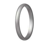 ThunderFit Anillos de boda de silicona para él y ella, diseño de acabado metálico, bandas de compromiso unisex de goma transpirable en estilo estrecho, estándar y ancho, paquete de 1, 3.5-4 (14.90mm
