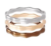 ThunderFit Anillos de boda de silicona para mujer, 3 mm de ancho, 2.4 mm de grosor, anillos de compromiso de goma, paquete múltiple de 1/3 de variedad