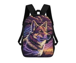 Thundering Wolf Digital Art Mochila Escolar, Mochila Informal, Mochila De Día, Mochila Escolar, Mochila De Trabajo, Mochila De Viaje Para Adolescentes, Niñas, Niños, Mujeres Y Hombres 17inch