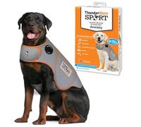Thundershirt Chaqueta Deportiva para la ansiedad para Perros, Chaleco de solución calmante Recomendado por Veterinarios para Fuegos Artificiales, truenos, Viajes, separación, Platino, Talla XXL