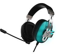 ThunderX3 TH40 - Auriculares gaming profesional (iluminación LED en 7 colores, driver 53mm, estéreo 7.1, micrófono con cancelación de ruido, PC) color negro