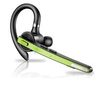Thunelec Auriculares Manos Libres, 90 Horas aptx Auricular Bluetooth Mono con Doble Mic Cancelación de Ruido, Conexión Dual, Botón Mudo, Auriculares Manos para Camioneros, Negocios y Deporte, Amarillo