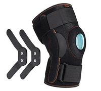 Thx4COPPER Rodillera plegable con rótula abierta ajustable con correas paralelas y estabilizadores de doble cara, rodillera de compresión para aliviar el dolor de rodilla