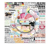 THXFUNAREA 100 Pegatinas con Frases Motivadoras en Alemán, Stickers Inspiradores, Vision Board, Bullet Journal, Agenda, Laptop y DIY