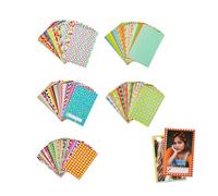 THXFUNAREA 100 pz Mini marcos de fotos instantáneos,pegatinas de decoración de fotos Polaroid con pegatinas de borde de fotos de colores para Fujifilm Instax Mini 11 9 8 foto de cámara instantánea