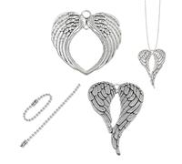 THXFUNAREA 2 Piezas Alas de Ángel Guardián para Decoracion Coche, Adhesivo Decorativo para Salpicadero, Accesorio de Protección Simbólica para el Auto