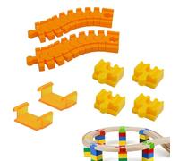 THXFUNAREA 2 Piezas Rails Du Train y 6 Piezas Rails Du Train,Curva De hasta 90° Flexible Conectores Rail s De Vía De Hueso Adaptador De Vía De Tren De Madera Piezas De Conector