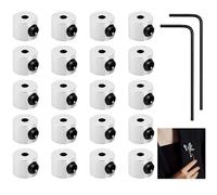 THXFUNAREA 20pcs Pin Locks Keeper,Pin Backs con Llave,6x5mm Cierre de Pines+Llave Inglesa, Pasadores de Bloqueo Metal Pin Cierres Sujetadores,Cierre de Pasador para Joyería Broche Etiquetas de Nombre