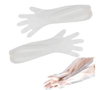 THXFUNAREA 30Uds Guantes veterinarios,Extremadamente Elásticos Guantes de Plástico Suave,Examen Veterinario Guante De Fertilización Artificial,Guantes desechables,Limpieza Hogar,Protección De Brazo