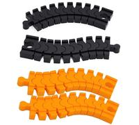 THXFUNAREA 4 rieles flexibles de colores para accesorios ferroviarios Brio, rieles de madera, juego de extensión para tren de madera(Amarillo y negro)