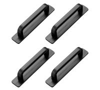 THXFUNAREA 4 Tiradores Autoadhesivos para Muebles,sin taladrar, para armario, cocina, puerta corredera, puerta de balcón,cajones,Puerta de cristal.100 x 25 mm. (negro)