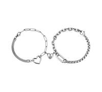 THXFUNAREA Conjunto de 2 Pulseras Magnéticas para Parejas con Atracción Mutua, Pulseras Ajustables de Cuerda Trenzada para Mujeres, Hombres, Amigos, Novios y Novias, Regalo Ideal para San Valentín
