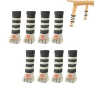 THXFUNAREA Juego de 8 Fundas Decorativas para Patas de Muebles, Motivo de Huella de Gato en Tonos Marrones, Acabado Suave que Cuida tus Suelos, Aporte un Toque Acogedor a tu Salón o Dormitorio