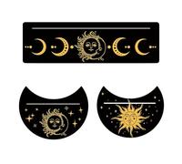 THXFUNAREA Juego de Tablero Ouija 3 Piezas de Madera, Incluye Plancheta, Soporte para Cartas del Tarot y Runas, Tablero de Adivinación para Principiantes