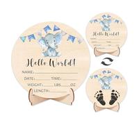 THXFUNAREA Letrero con Anuncio de Bebé, 15cm Hola Mundo Letrero con Anuncio Nacimiento para Recién Nacido Niño o Niña para Hospital Decoración de Guardería Baby Shower Accesorio Fotos