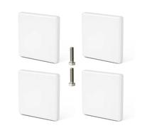THXFUNAREA Placa de Pared Ciega, 4 Unidades Cubierta Ciega, Empotrada, 8,6 X 8,6 cm, Plástico, Cubierta de Enchufe de Una Sola Marcha, Para Enchufes o Interruptores no Utilizados, con tornillos